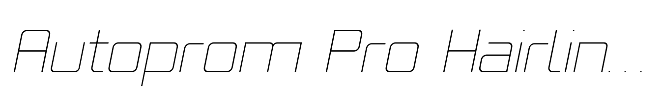 Autoprom Pro Hairline Italic